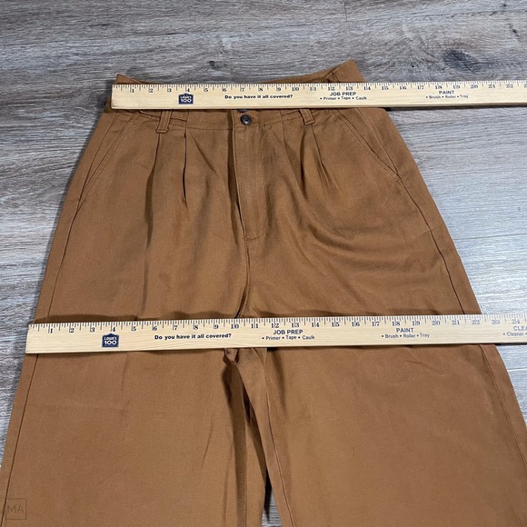 Madewell Women's Pants The Harlow Wide Leg Front Pleat Office 2 Brown - Picture 5 of 8